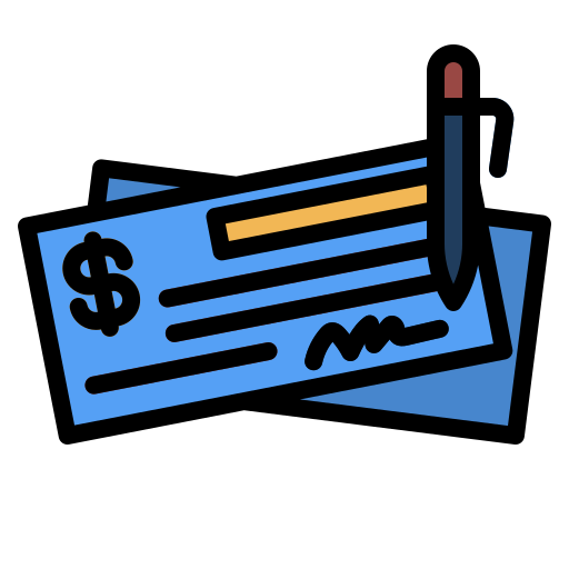 Bank check Generic color outline icon