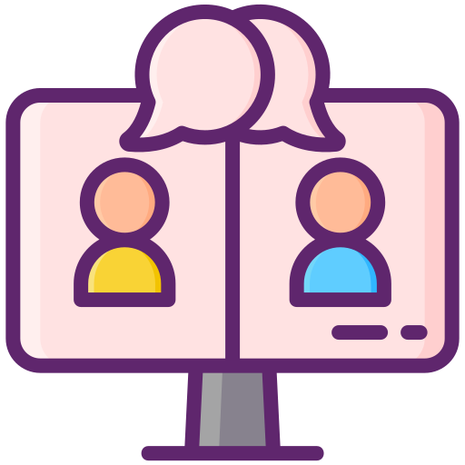 online-meeting Flaticons Lineal Color icon