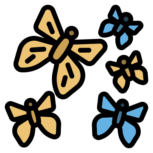 farfalla Generic color outline icona