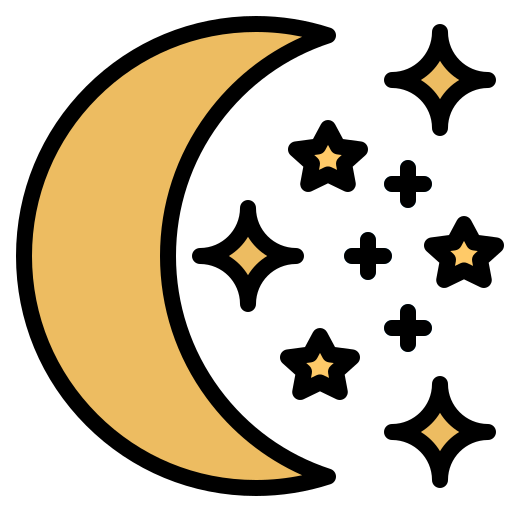 księżyc Generic color outline ikona