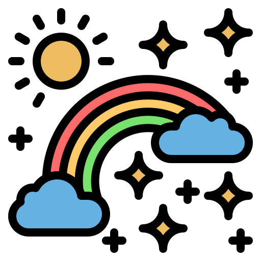 arcobaleno Generic color outline icona