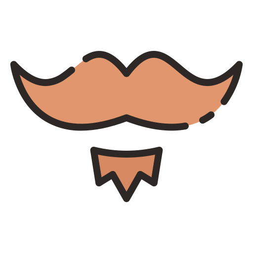 Mustache Good Ware Lineal Color icon