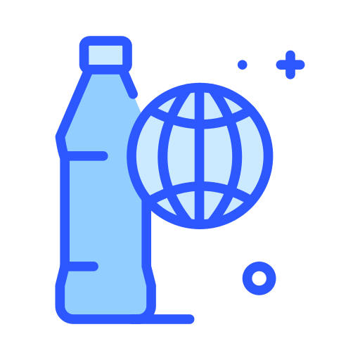 Plastic bottle Darius Dan Blue icon
