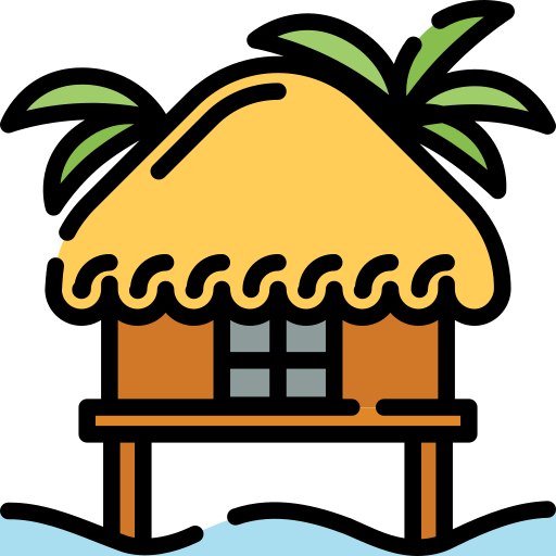 cabaña de playa Generic color lineal-color icono