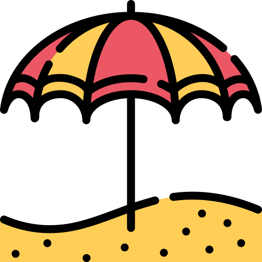 parasol plażowy Generic color lineal-color ikona