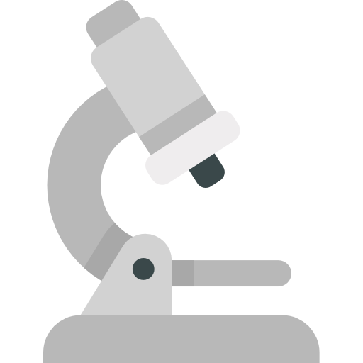 microscopio Kawaii Flat icono