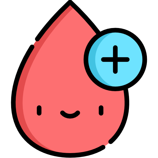 Кровь Kawaii Lineal color иконка