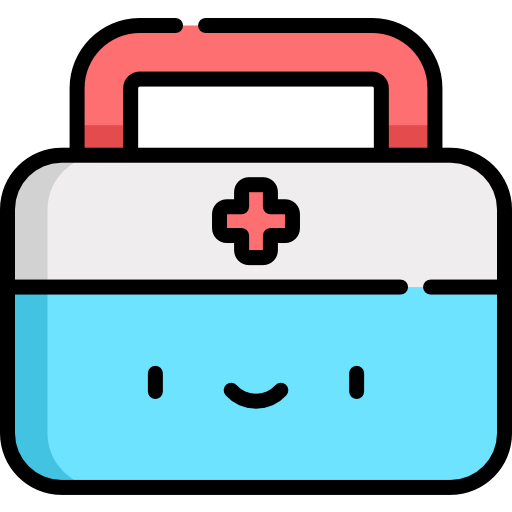 First aid kit Kawaii Lineal color icon