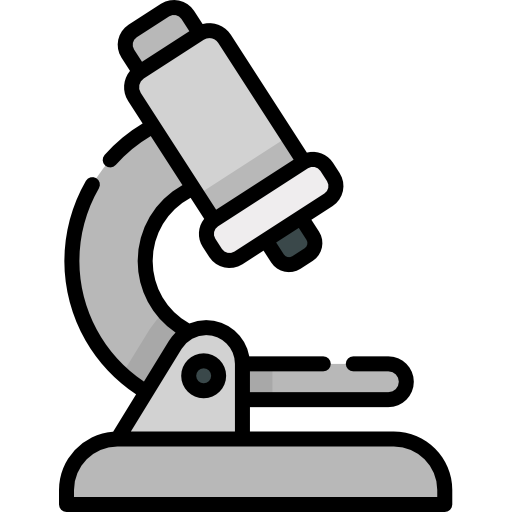 microscopio Kawaii Lineal color icona