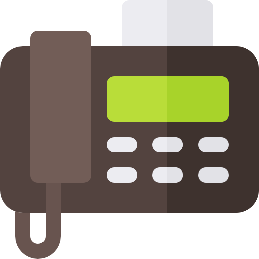 fax Basic Rounded Flat icono