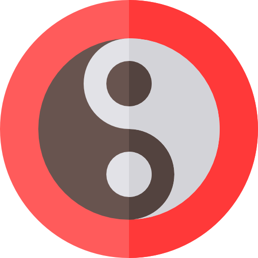 陰陽 Basic Rounded Flat icon