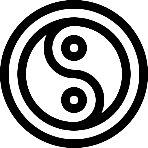 yin-yang Basic Rounded Lineal icon
