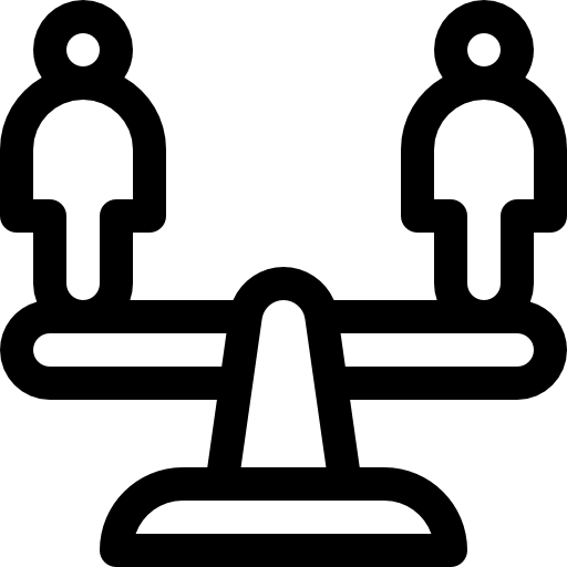 igualdad Basic Rounded Lineal icono