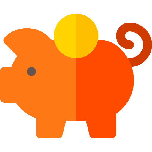 Piggy bank Basic Rounded Flat icon