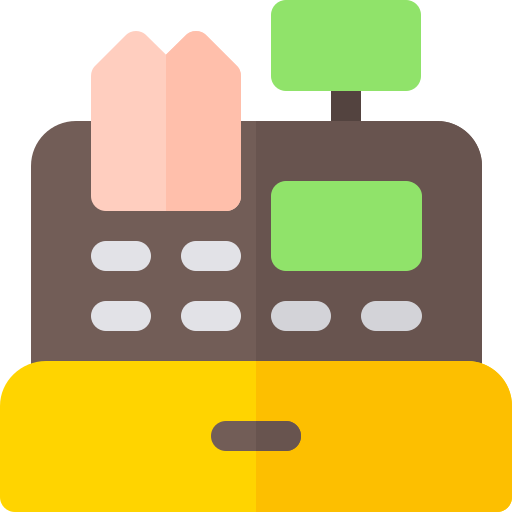 Cashier machine Basic Rounded Flat icon