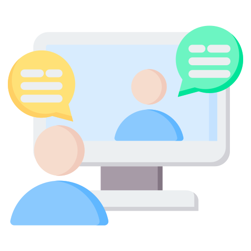 Online discussion Generic color fill icon