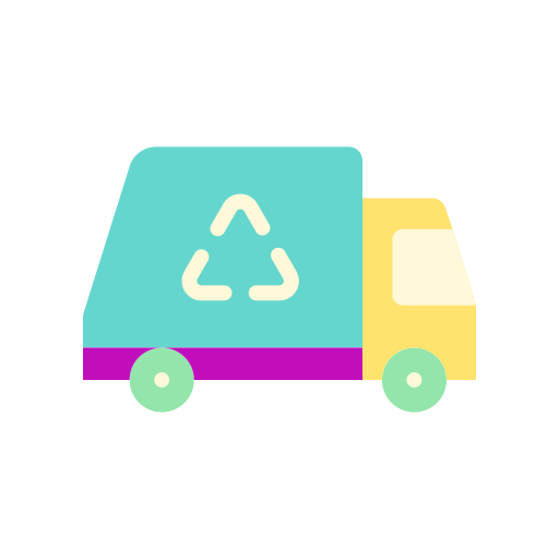 camión de la basura Good Ware Flat icono