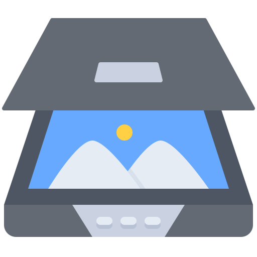 scanner Coloring Flat icoon