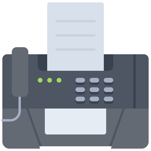 fax Coloring Flat icono