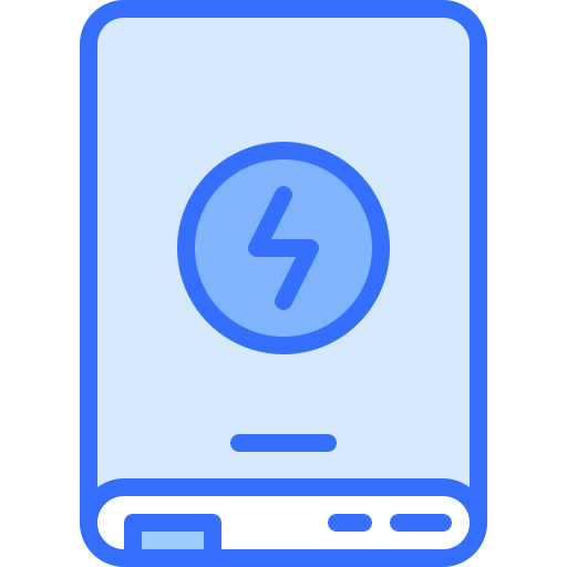 banco de energía Coloring Blue icono