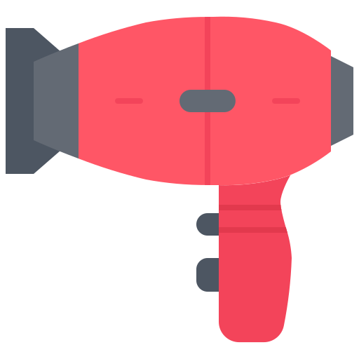 Hair dryer Coloring Flat icon