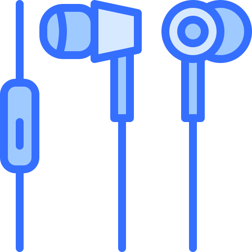 Headphones Coloring Blue icon