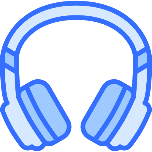 Headphones Coloring Blue icon