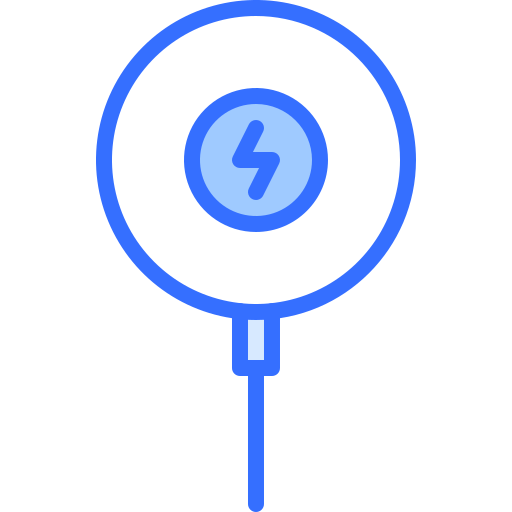 Wireless charger Coloring Blue icon