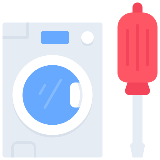 Washing machine Coloring Flat icon