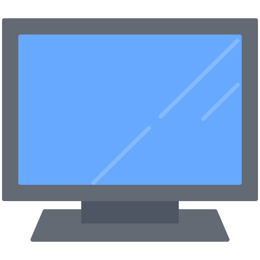 Телевизор Coloring Flat иконка