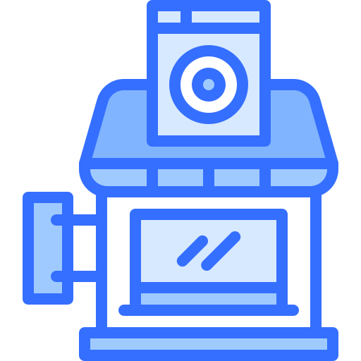 Shop Coloring Blue icon