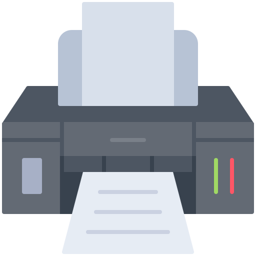 Printer Coloring Flat icon