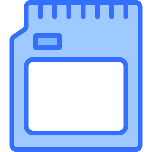 Sd card Coloring Blue icon