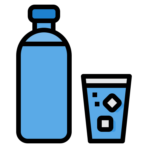 水を飲んでいる itim2101 Lineal Color icon