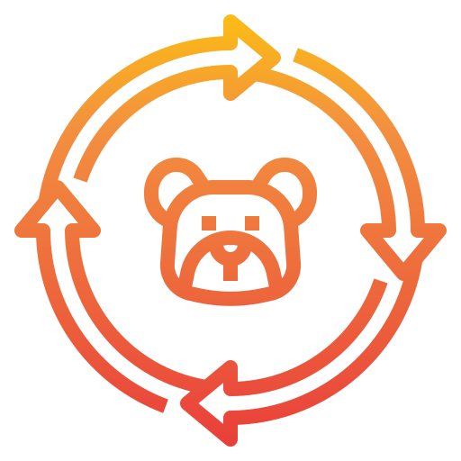 rynek niedźwiedzia itim2101 Gradient ikona