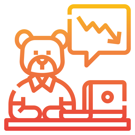 Bear market itim2101 Gradient icon