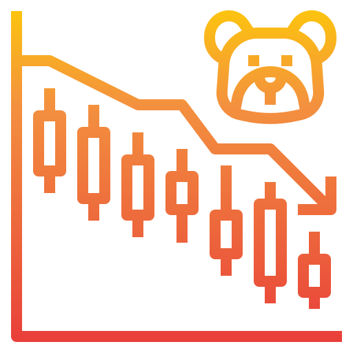 rynek niedźwiedzia itim2101 Gradient ikona