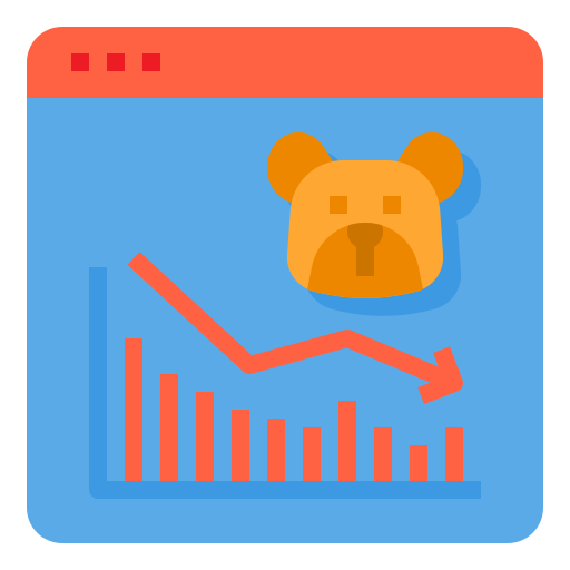 rynek niedźwiedzia itim2101 Flat ikona