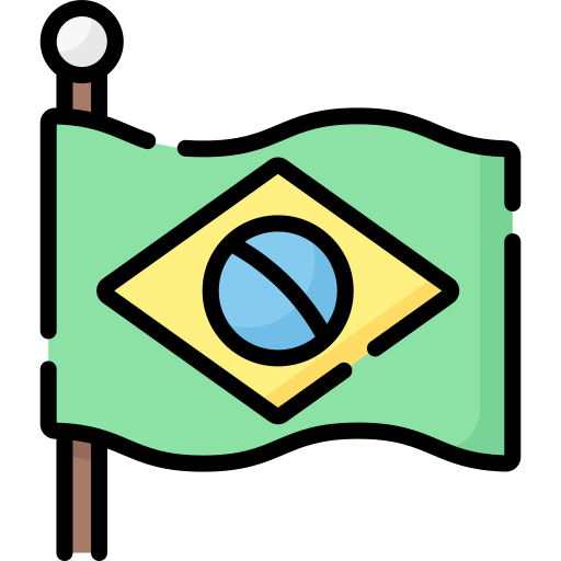 bandiera del brasile Special Lineal color icona