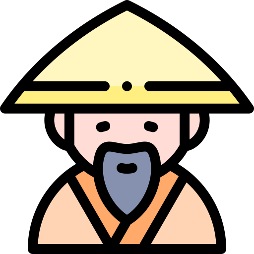 중국인 Detailed Rounded Lineal color icon