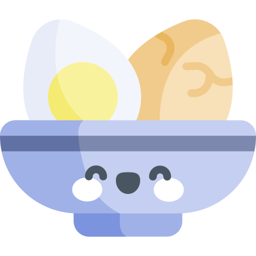 huevo de te Kawaii Flat icono