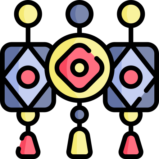 decoración Kawaii Lineal color icono