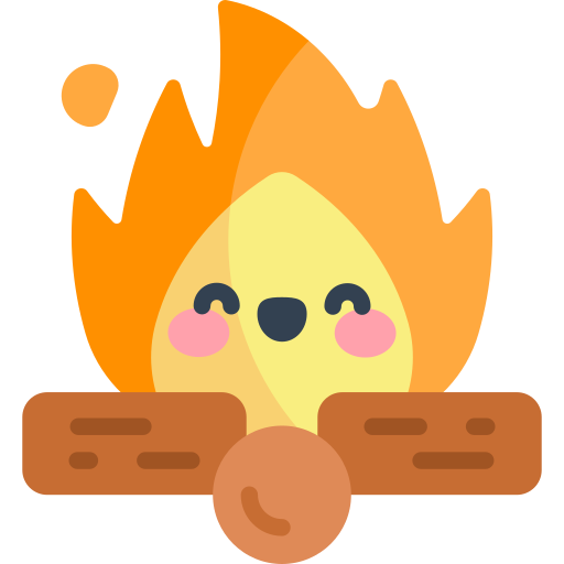 たき火 Kawaii Flat icon