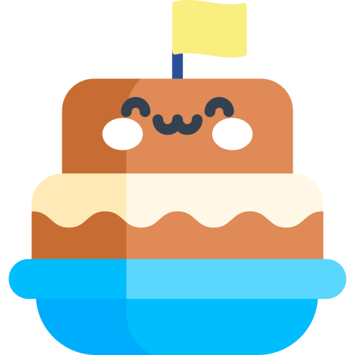 torta Kawaii Flat icona