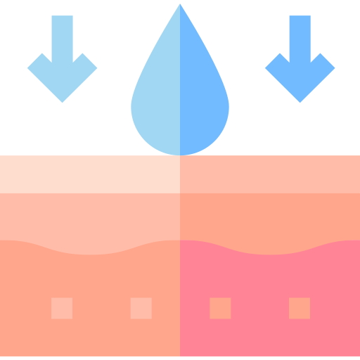 hydratation der haut Basic Straight Flat icon