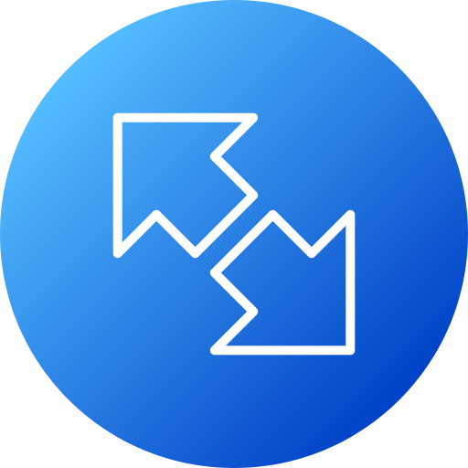 Left and right arrows Generic gradient fill icon