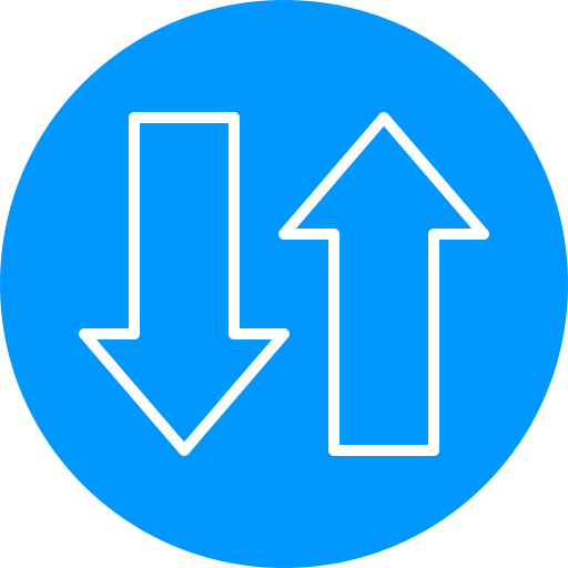 Up and down arrows Generic color fill icon