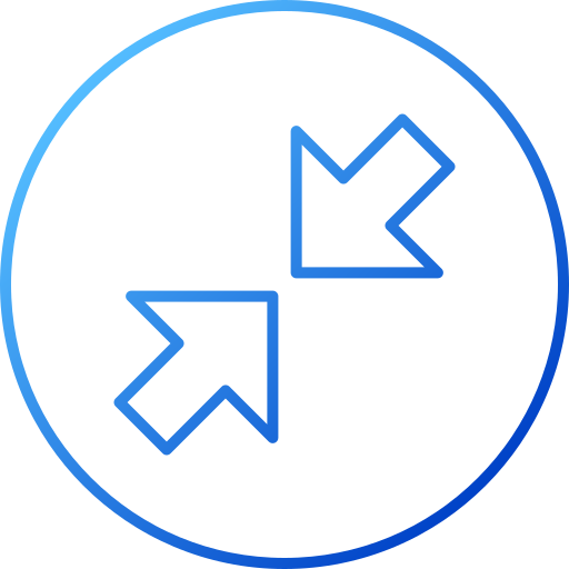 Left and right arrows Generic gradient outline icon