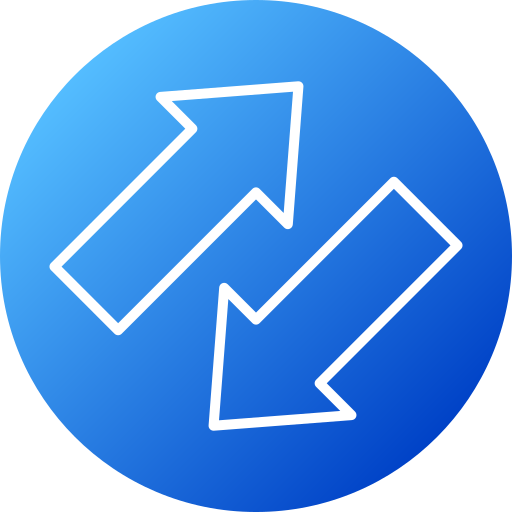 Left and right arrows Generic gradient fill icon