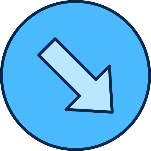 Down right arrow Generic color lineal-color icon